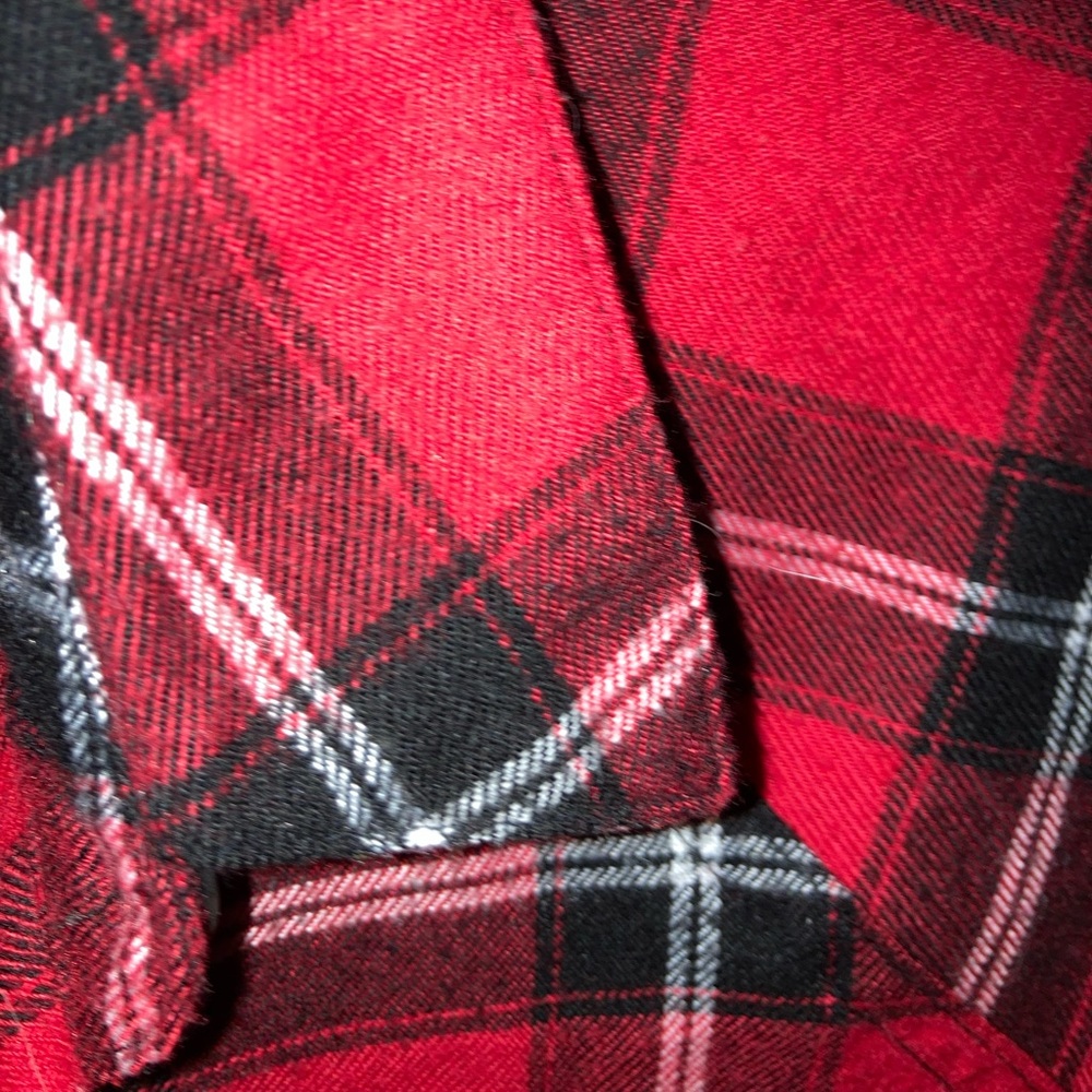 Red Plaid Button-Up Shirt - Picture 3 of 6